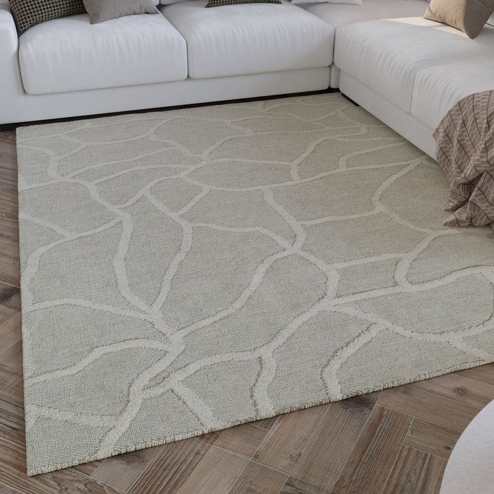 Kurzflor Teppich Creme Weiß "Hamptons TWENTYSIX" WECONhome