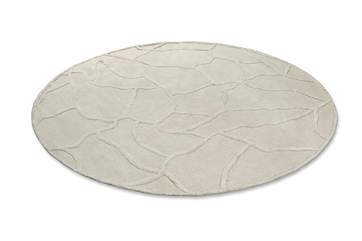 Kurzflor Teppich Rund Creme Weiß "Hamptons TWENTYSIX" WECONhome