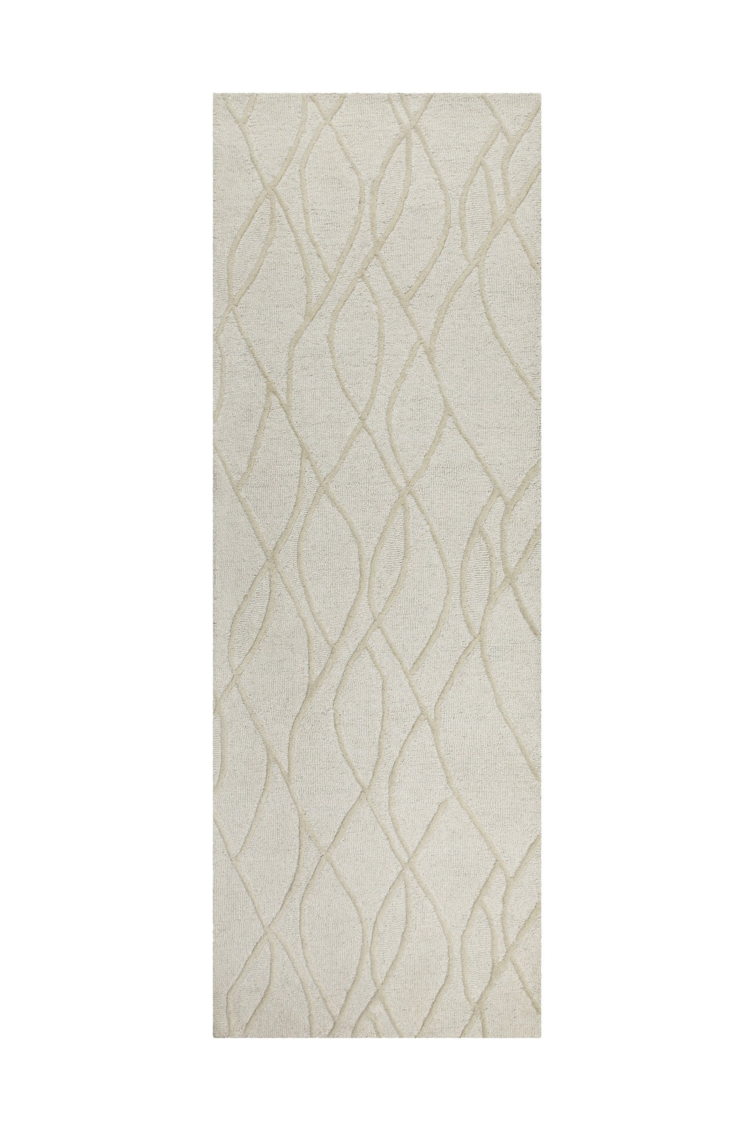 Kurzflor Teppich Creme Weiß aus Schurwolle "Hamptons TWENTYTHREE" WECONhome