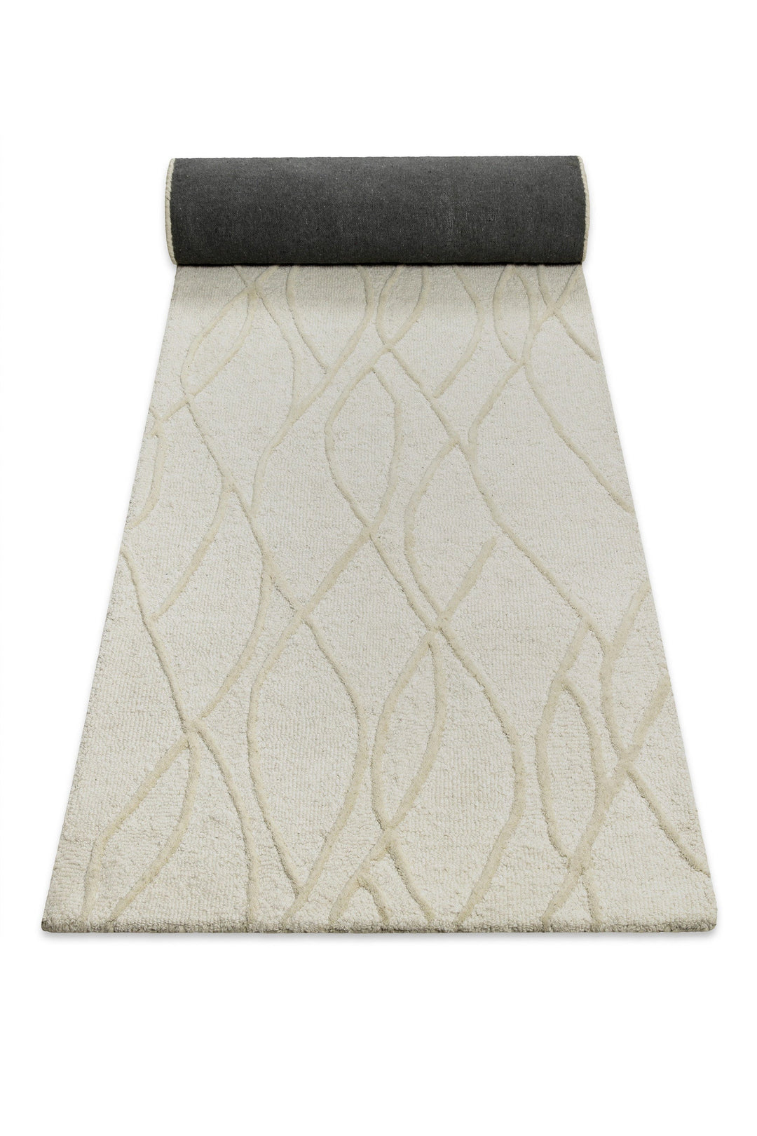 Kurzflor Teppich Creme Weiß aus Schurwolle "Hamptons TWENTYTHREE" WECONhome