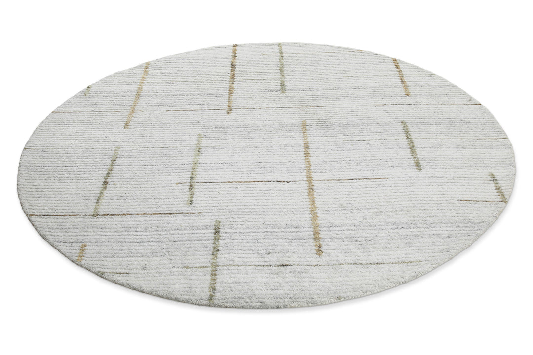 Kurzflor Teppich Rund Perl Weiß "Hamptons TWENTYTWO" WECONhome