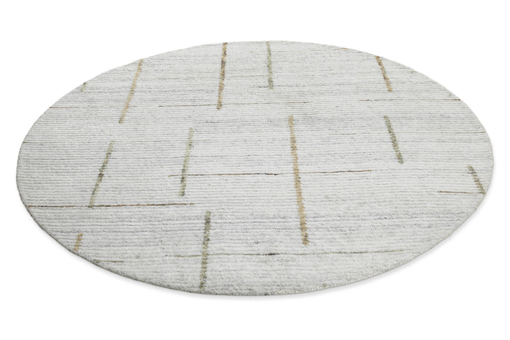 Kurzflor Teppich Rund Perl Weiß "Hamptons TWENTYTWO" WECONhome