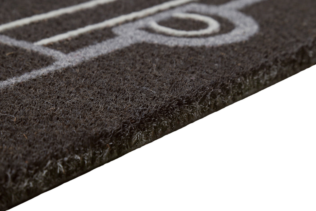 Happy Camper Fußmatte anthrazit Kurzflor rechteckig