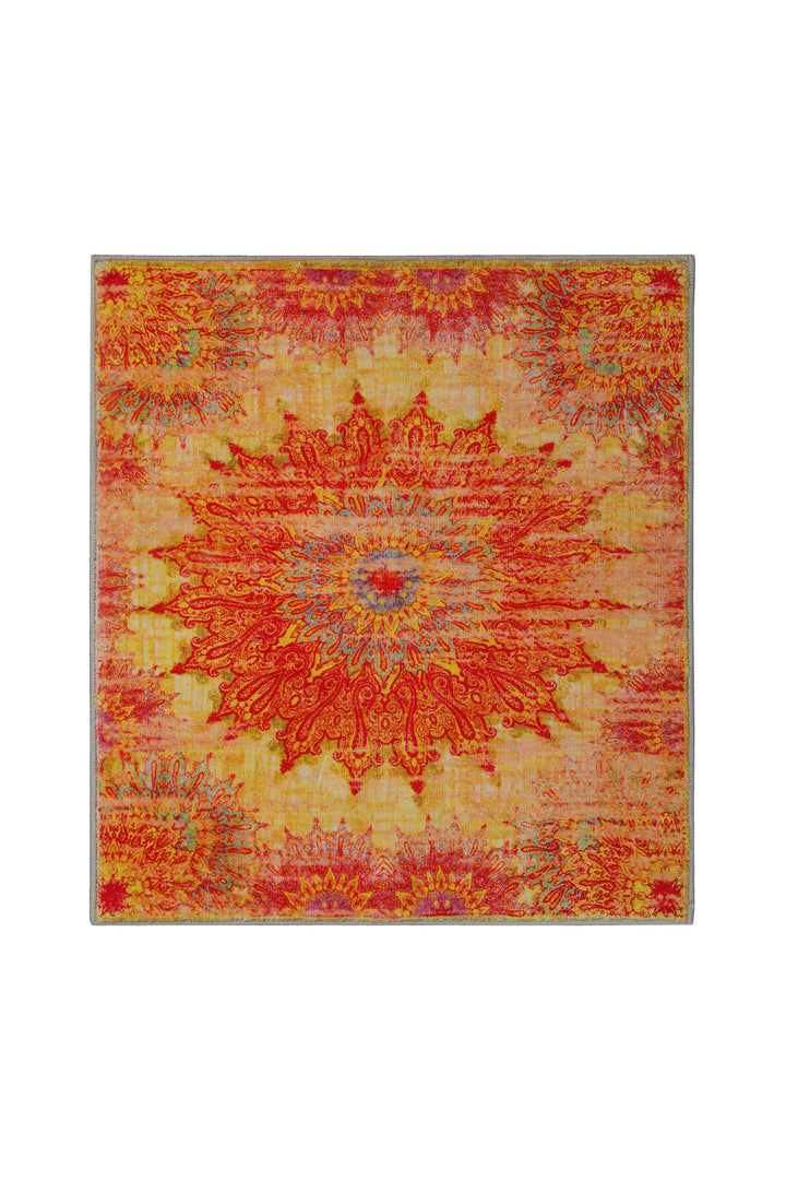 Healing  Badteppich gelb Kurzflor rechteckig