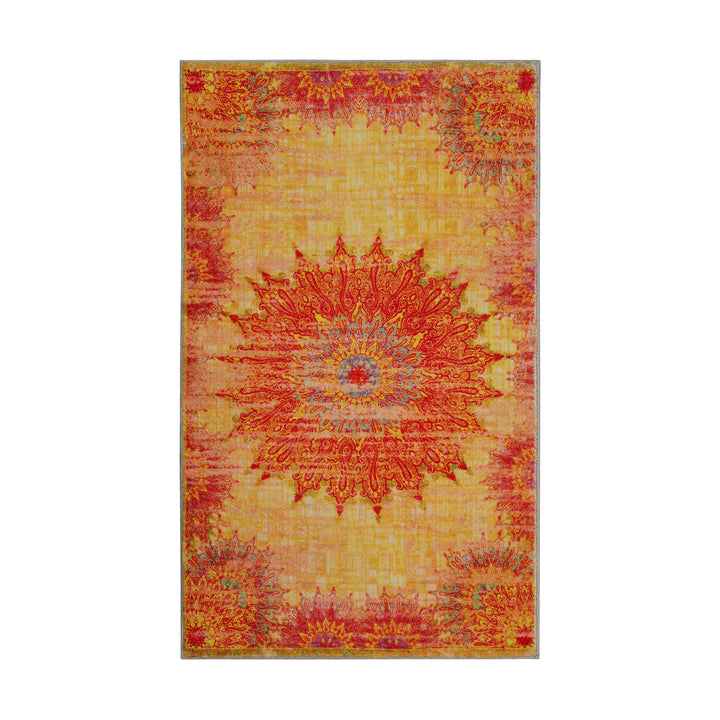 Healing  Badteppich gelb Kurzflor rechteckig