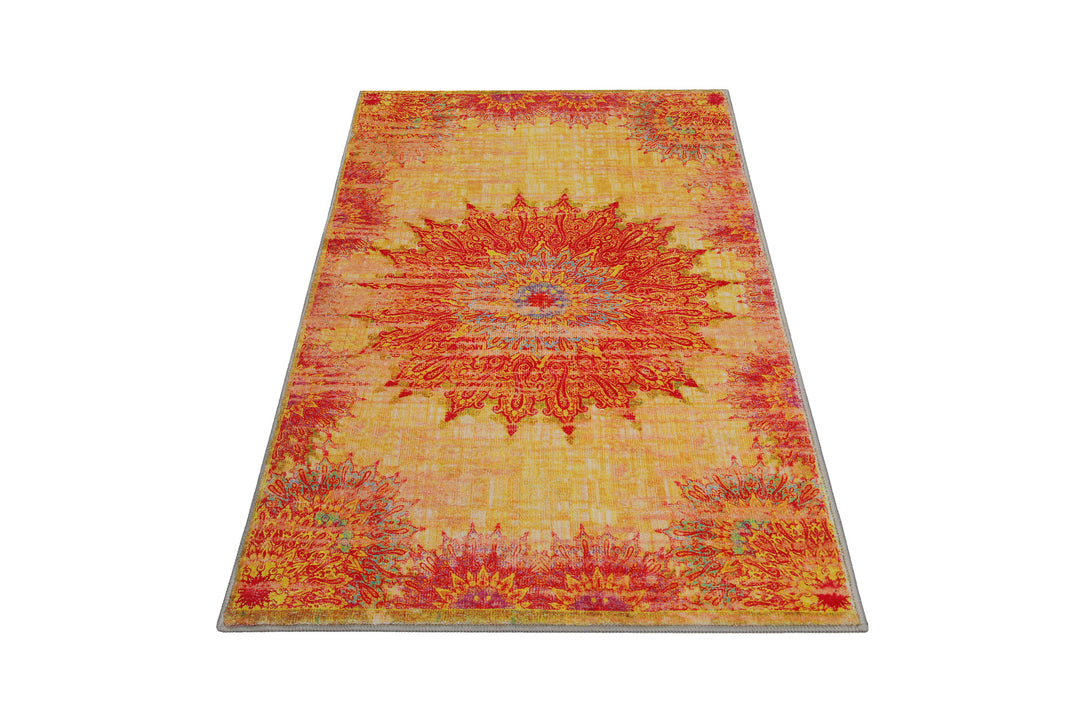 Healing  Badteppich gelb Kurzflor rechteckig