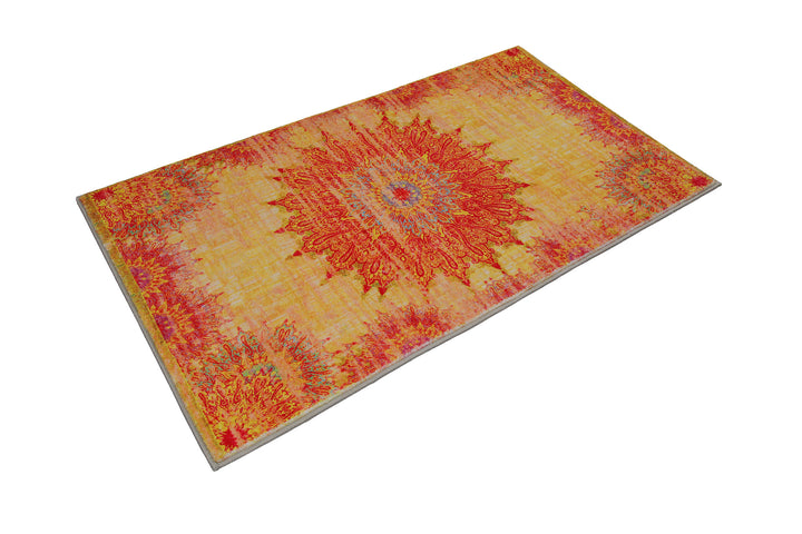 Healing  Badteppich gelb Kurzflor rechteckig