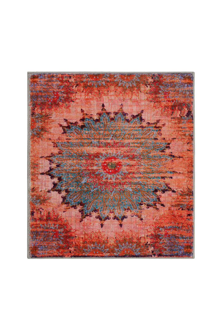 Healing  Badteppich rot Kurzflor rechteckig