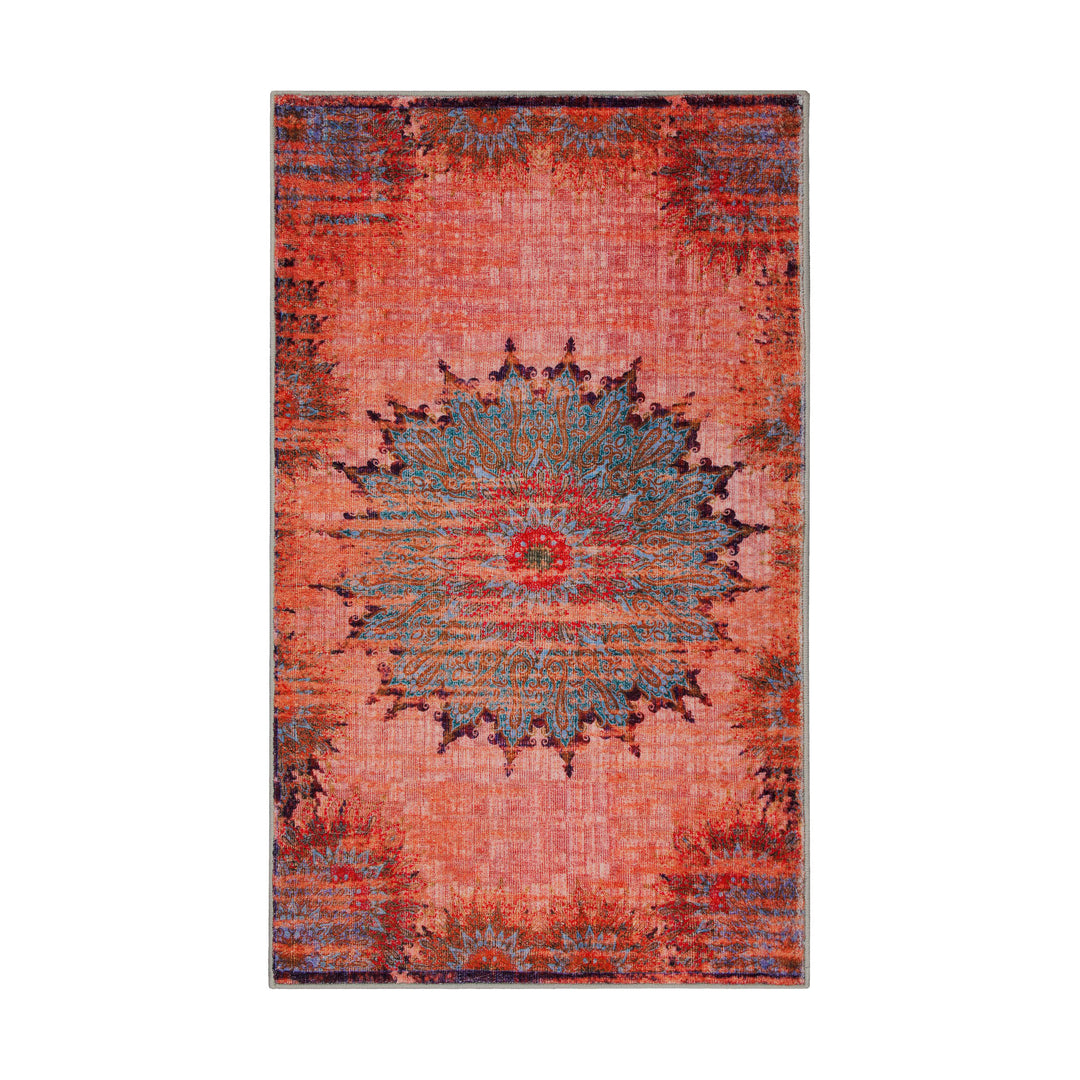 Healing  Badteppich rot Kurzflor rechteckig