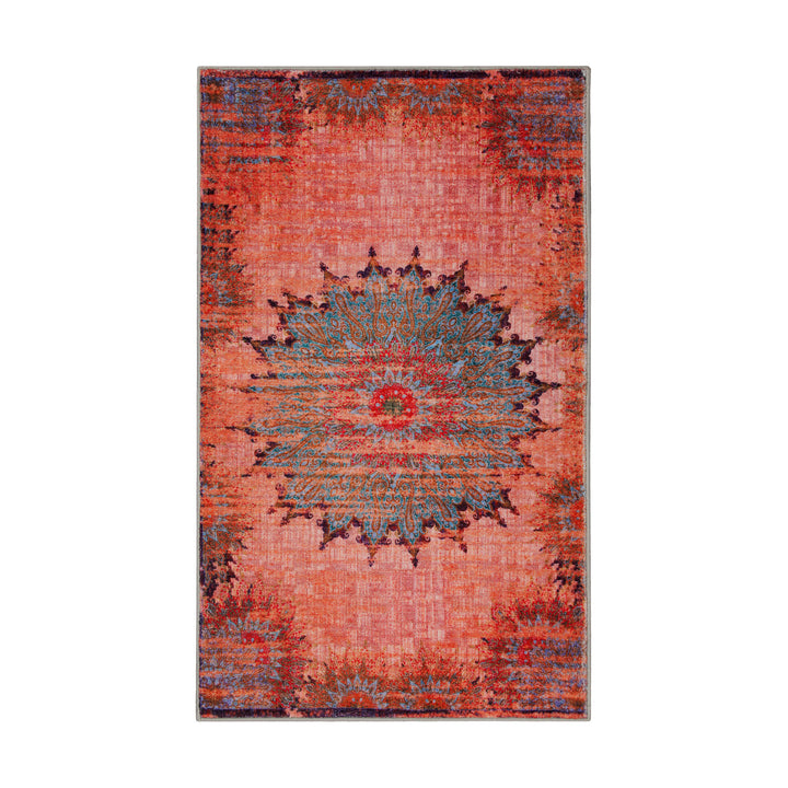 Healing  Badteppich rot Kurzflor rechteckig