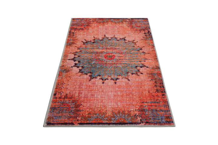 Healing  Badteppich rot Kurzflor rechteckig