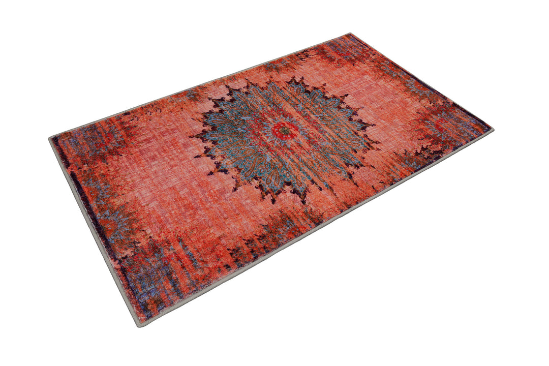 Healing  Badteppich rot Kurzflor rechteckig