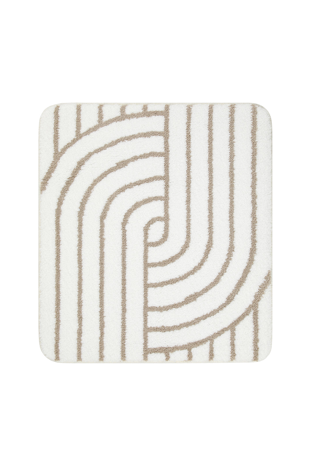 Hilda Badteppich beige Kurzflor rechteckig