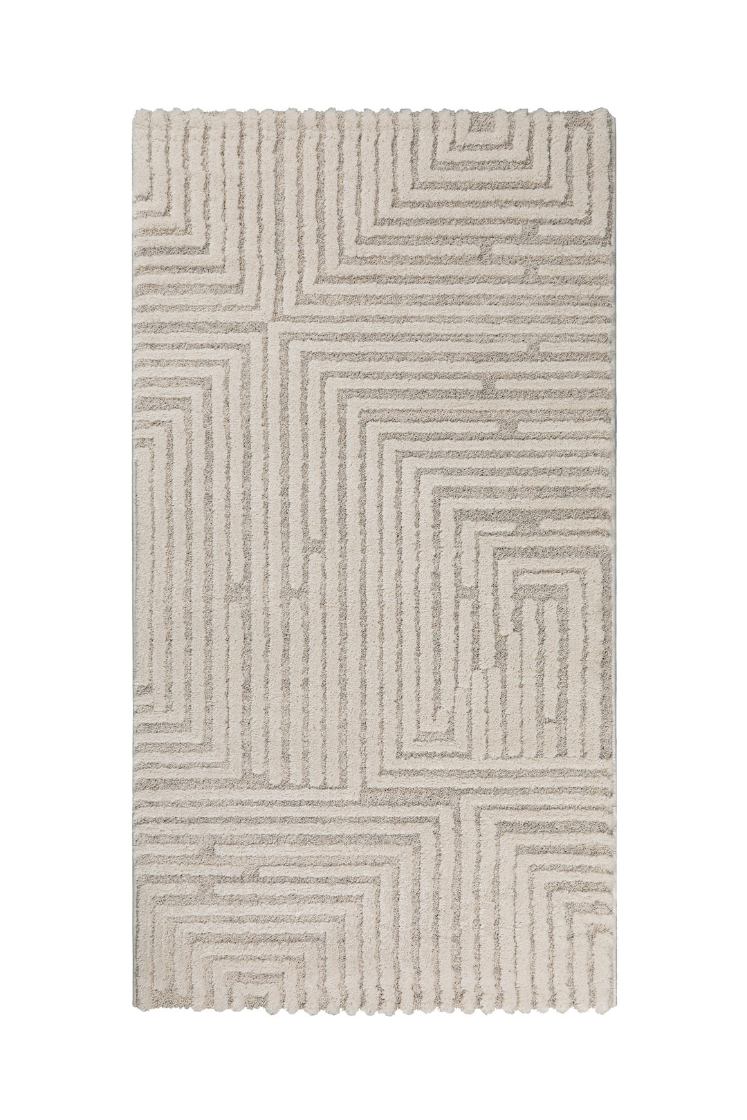 Hillmar Teppich creme beige Kurzflor rechteckig