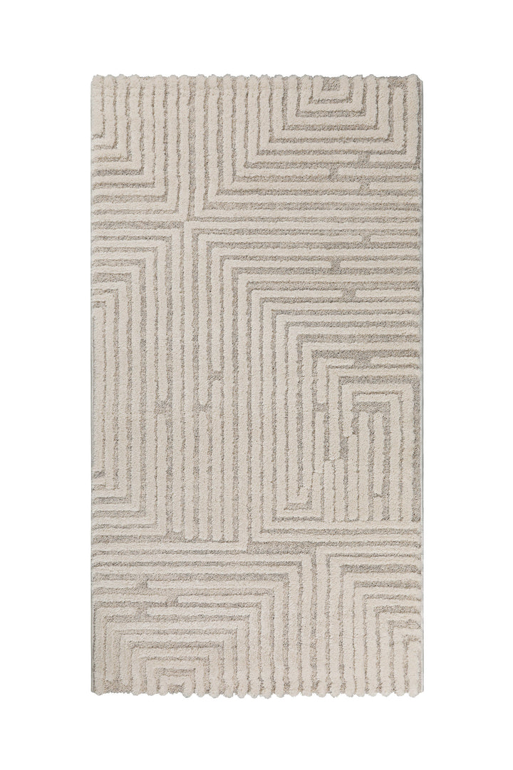 Hillmar Teppich creme beige Kurzflor rechteckig