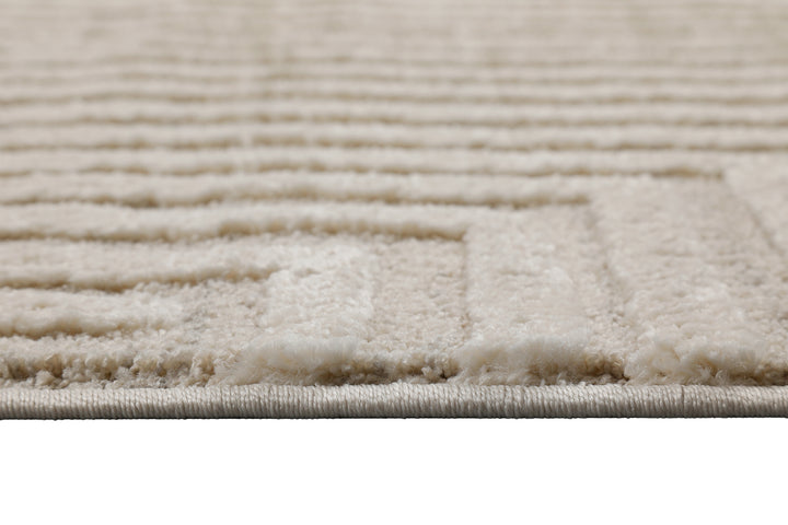 Hillmar Teppich creme beige Kurzflor rechteckig