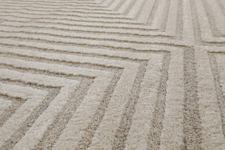 Hillmar Teppich creme beige Kurzflor rechteckig