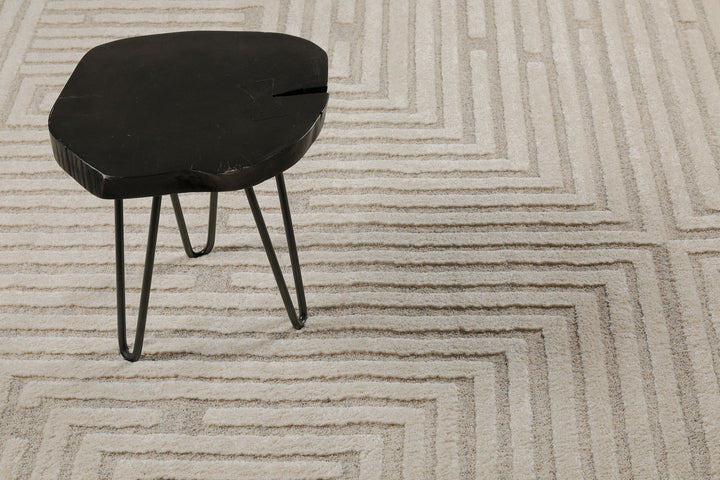 Hillmar Teppich creme beige Kurzflor rechteckig