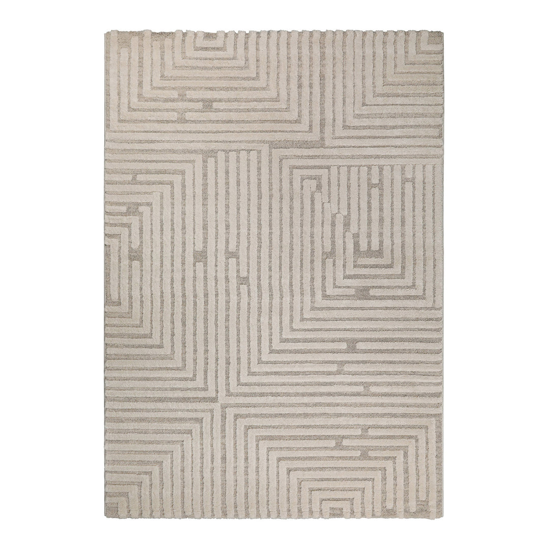 Hillmar Teppich creme beige Kurzflor rechteckig