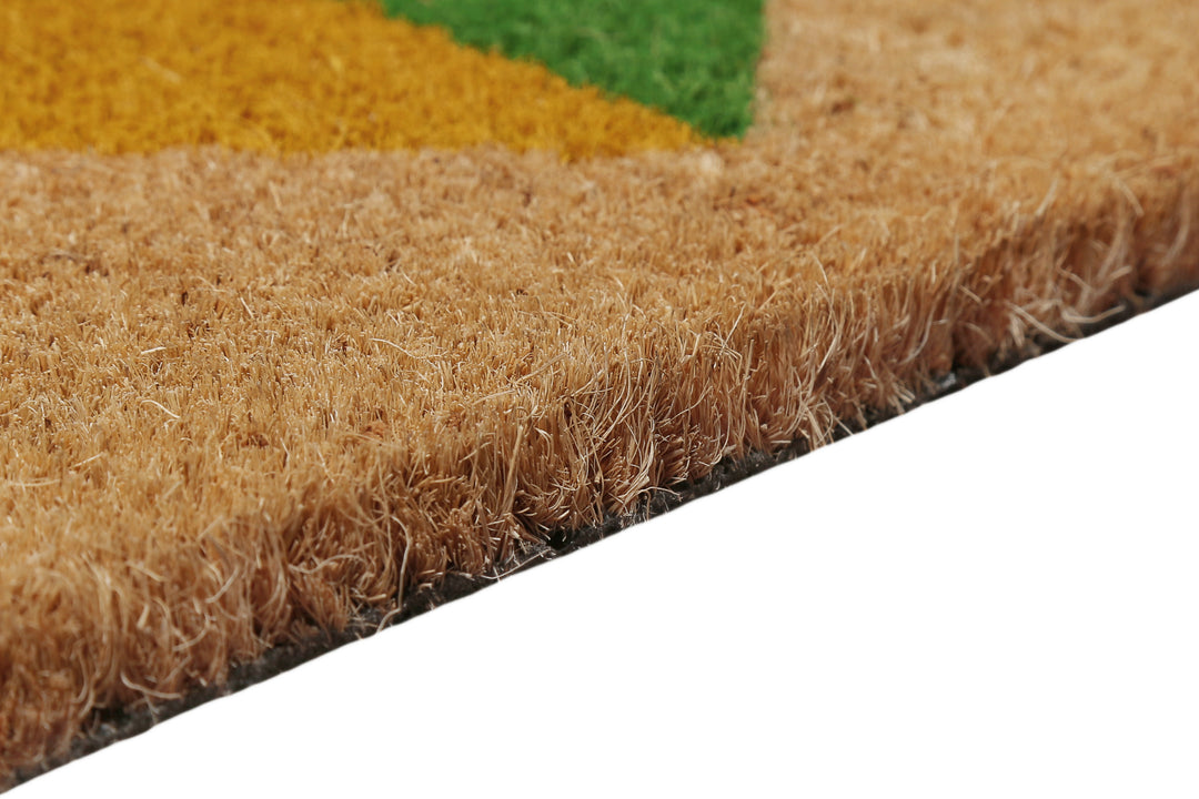 Fußmatte aus Kokosfaser Natur Bunt "Home Is Where Your Heart Is" WECONhome