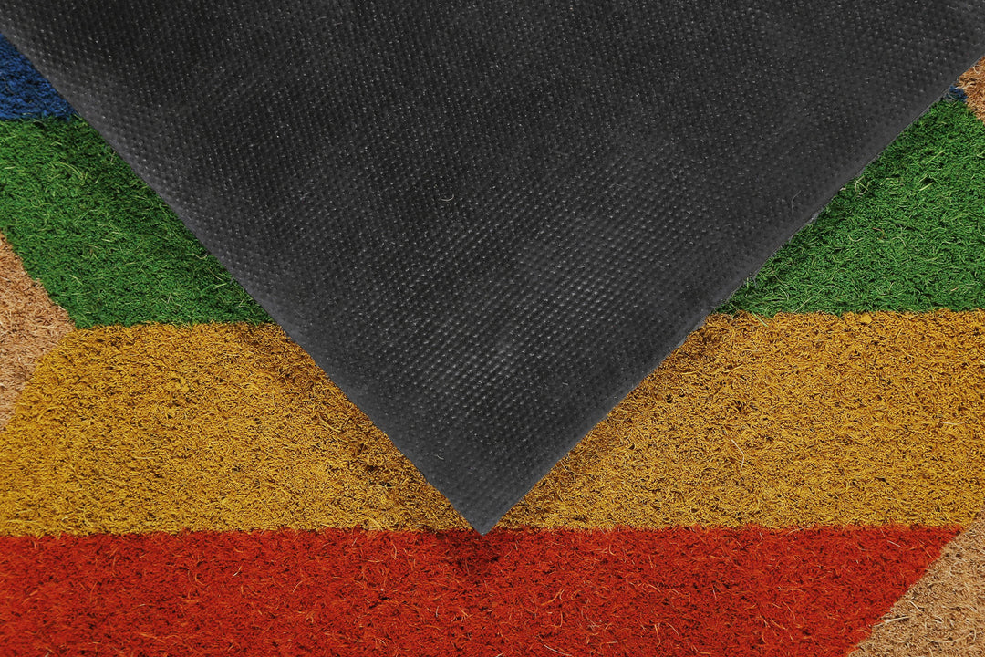 Fußmatte aus Kokosfaser Natur Bunt "Home Is Where Your Heart Is" WECONhome