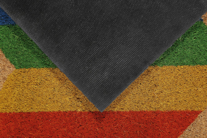 Fußmatte aus Kokosfaser Natur Bunt "Home Is Where Your Heart Is" WECONhome