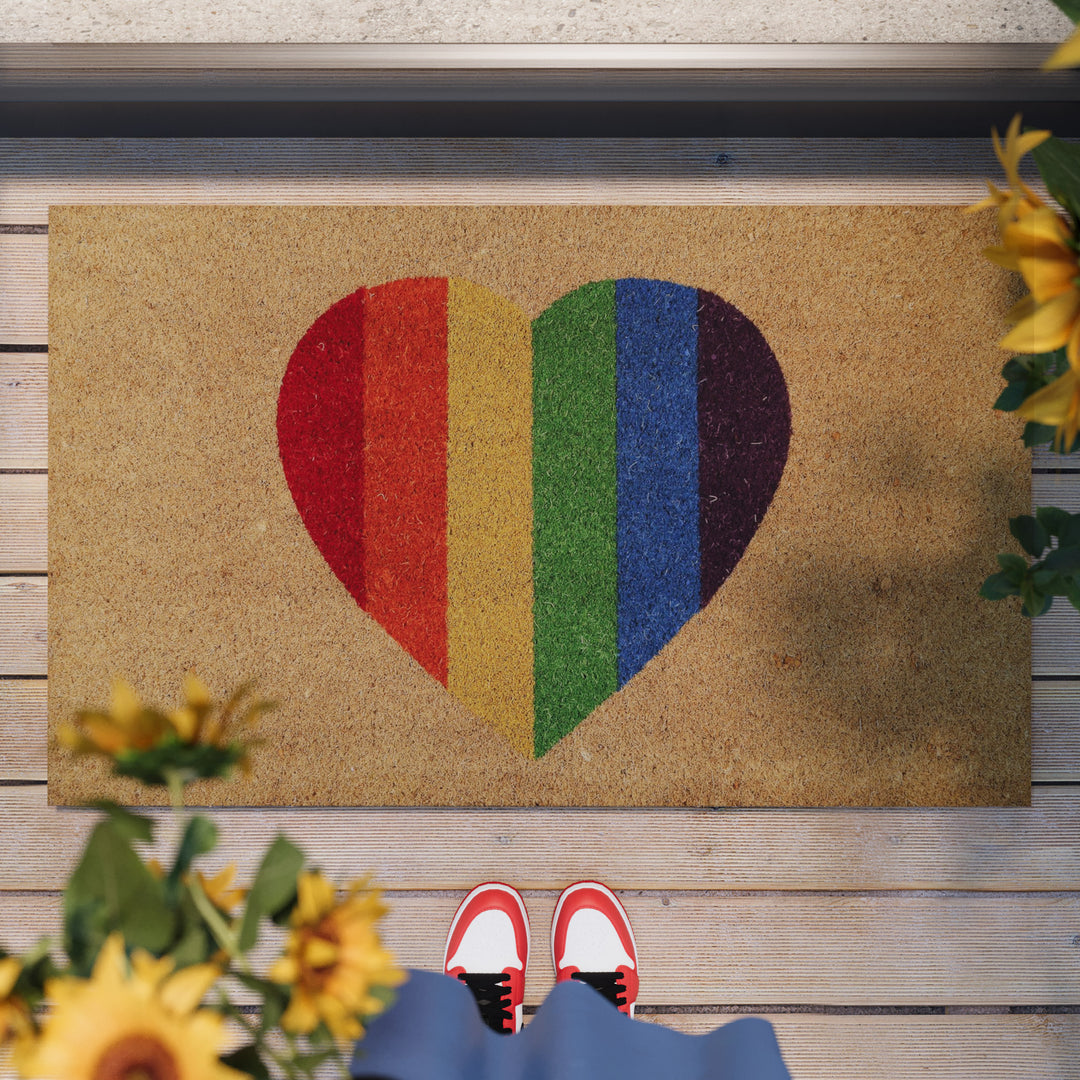 Home Is Where Your Heart Is Fußmatte natur Kurzflor rechteckig