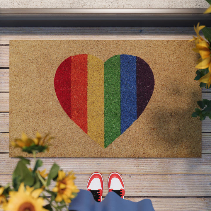 Home Is Where Your Heart Is Fußmatte natur Kurzflor rechteckig