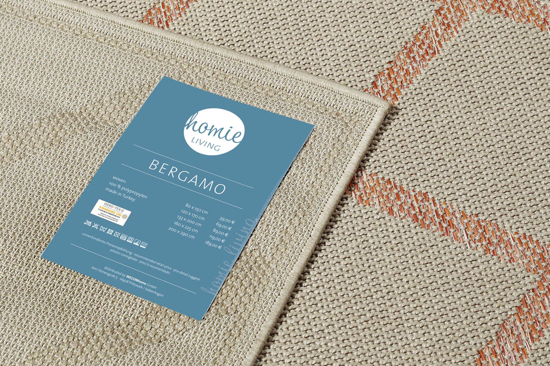 Bergamo Outdoor beige Kurzflor rechteckig