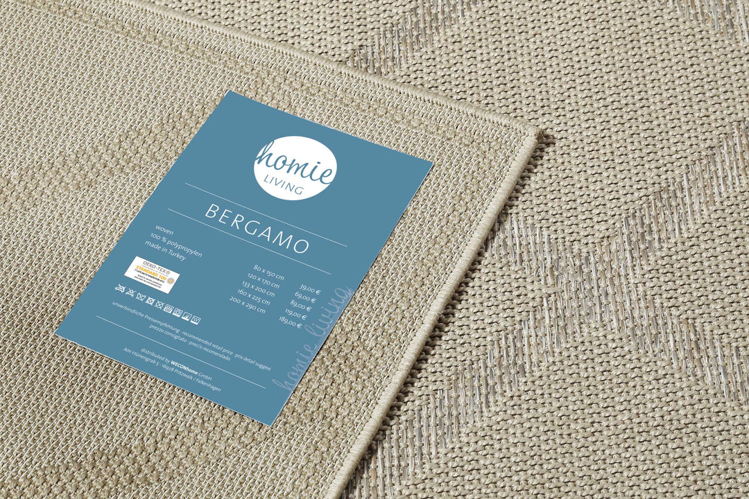 Bergamo Outdoor beige Kurzflor rechteckig