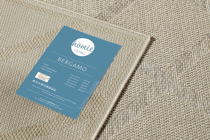 Bergamo Outdoor beige Kurzflor rechteckig