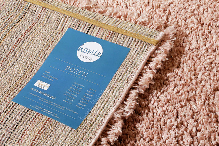 Bozen Teppich rosa Hochflor rechteckig