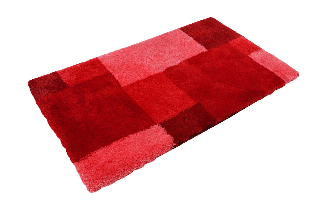 Cala Rosso Badteppich rot Hochflor rechteckig