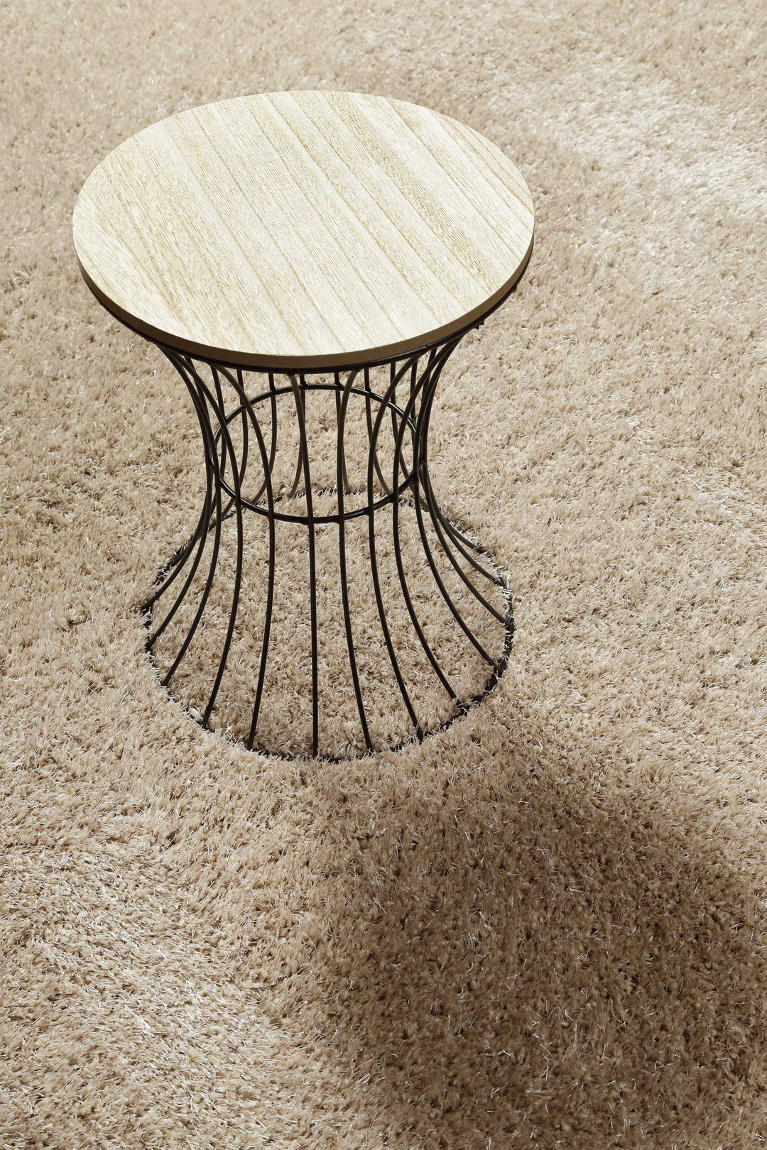 Flavio Teppich sand beige Hochflor rechteckig