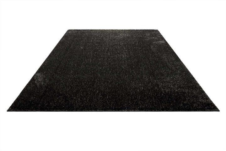 Flavio Teppich anthrazit grau Hochflor rechteckig