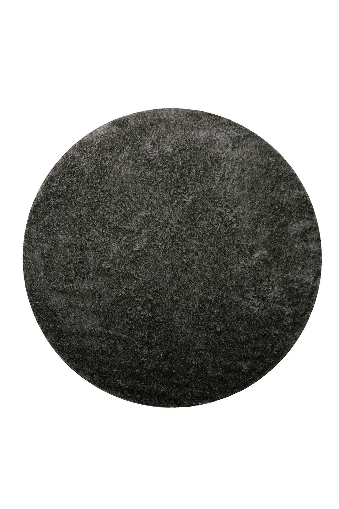 Flavio Teppich anthrazit grau Hochflor rund