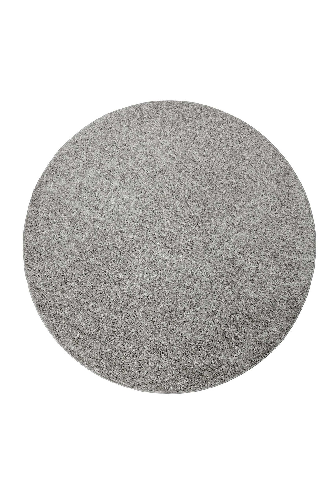 Gino Teppich hellgrau Hochflor rund