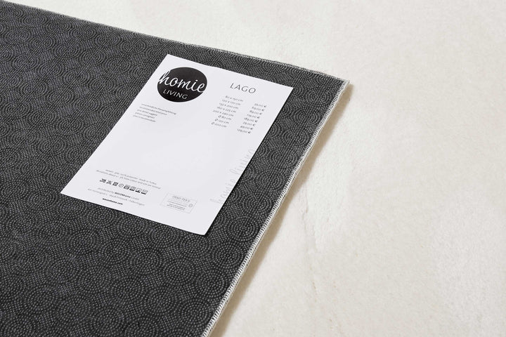 Lago Teppich creme beige Kurzflor rechteckig