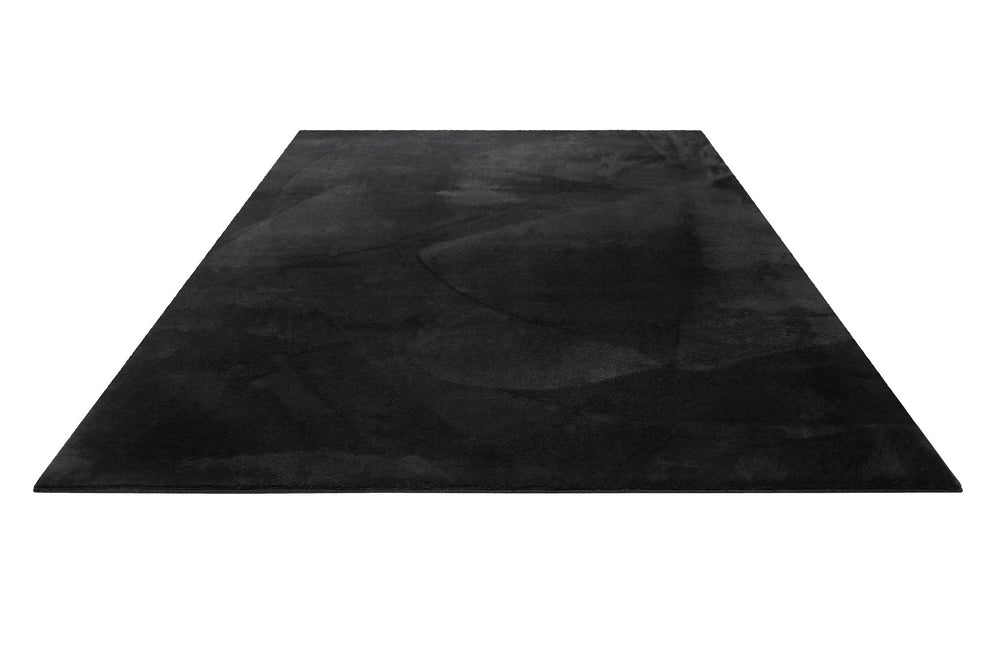 Lago Teppich schwarz Kurzflor rechteckig