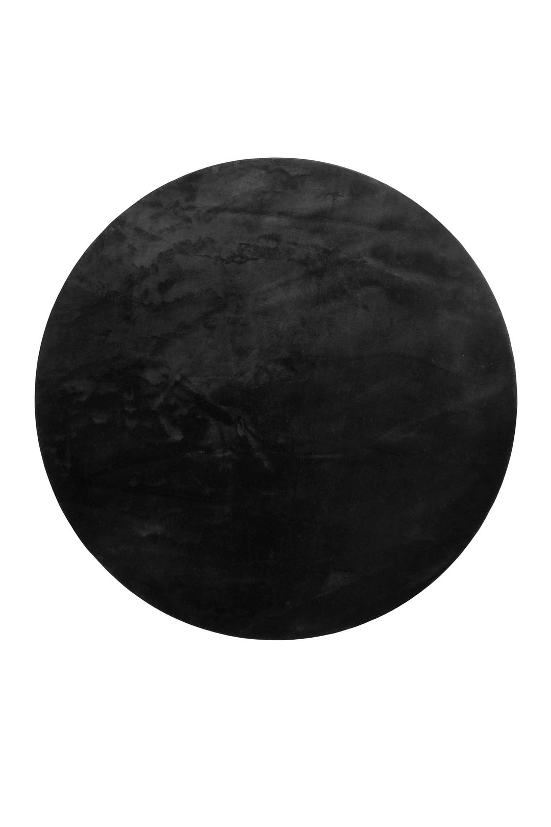Lago Teppich schwarz Kurzflor rund