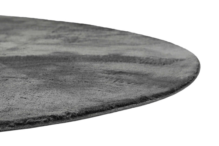 Lago Teppich anthrazit Kurzflor rund