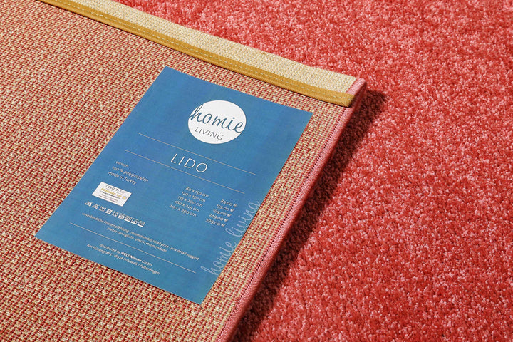 Lido Teppich pink Kurzflor rechteckig