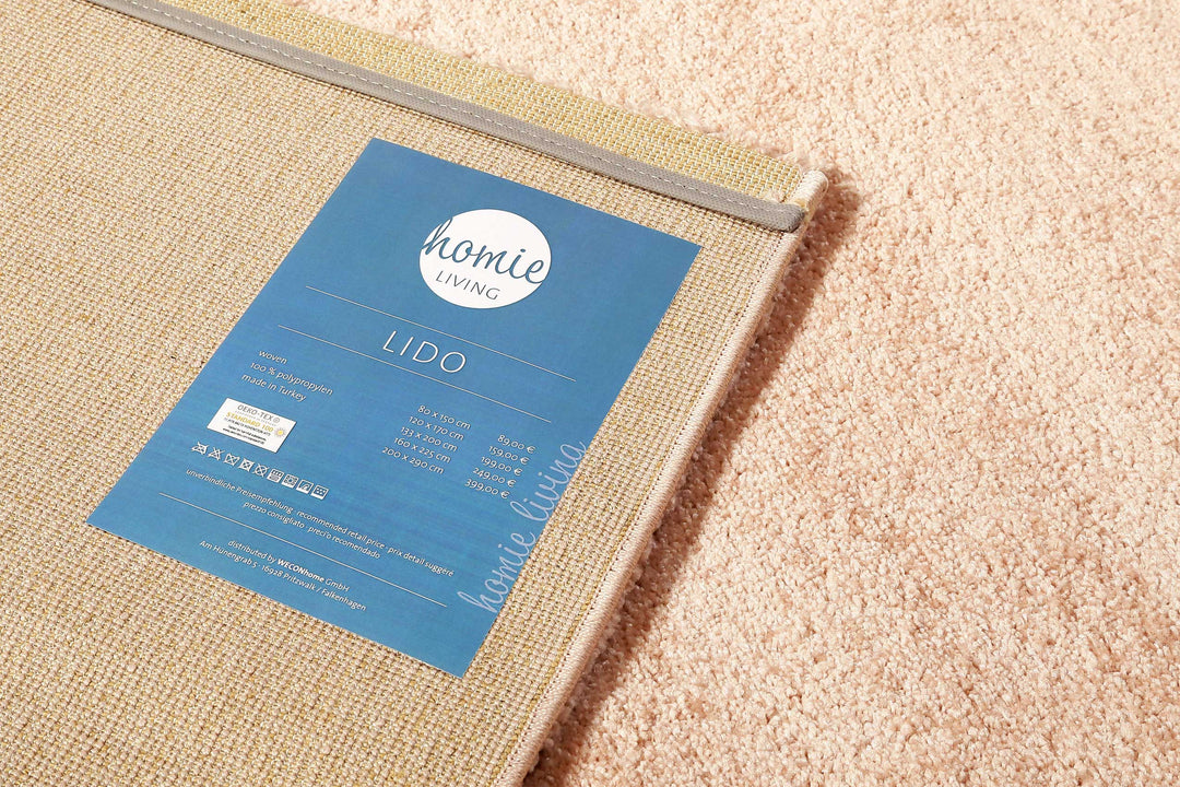 Lido Teppich rosa Kurzflor rechteckig