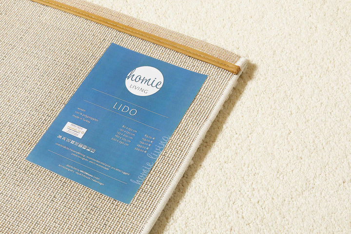 Lido Teppich offwhite Kurzflor rechteckig