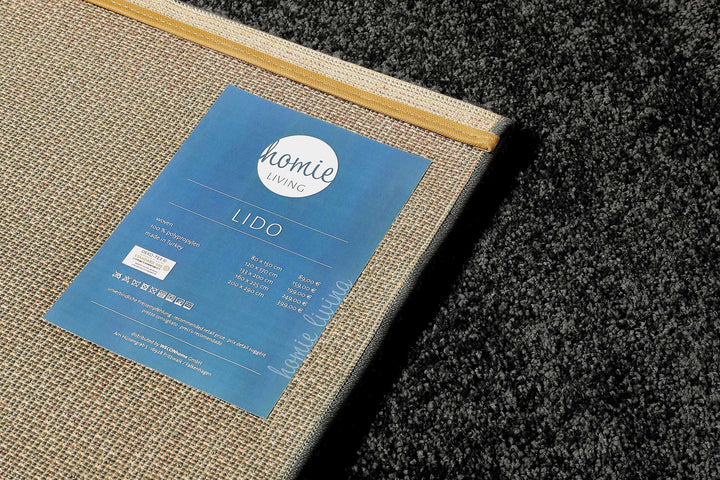 Lido Teppich anthrazit Kurzflor rechteckig