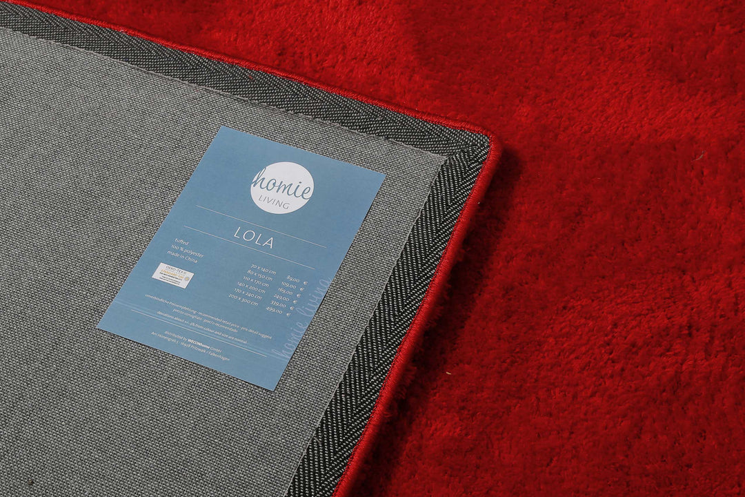 Lola Teppich rot Hochflor rechteckig