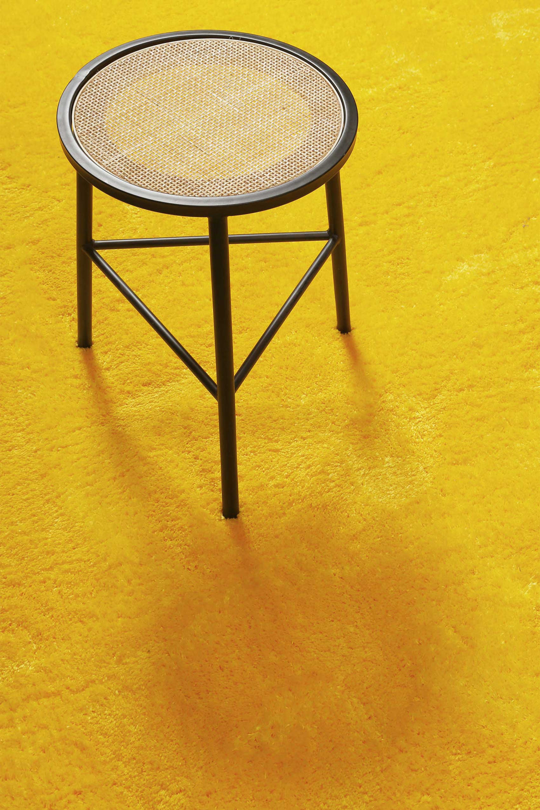 Lola Teppich gelb Hochflor rechteckig