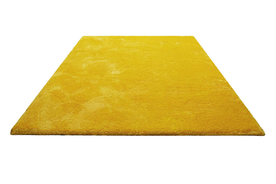 Lola Teppich gelb Hochflor rechteckig