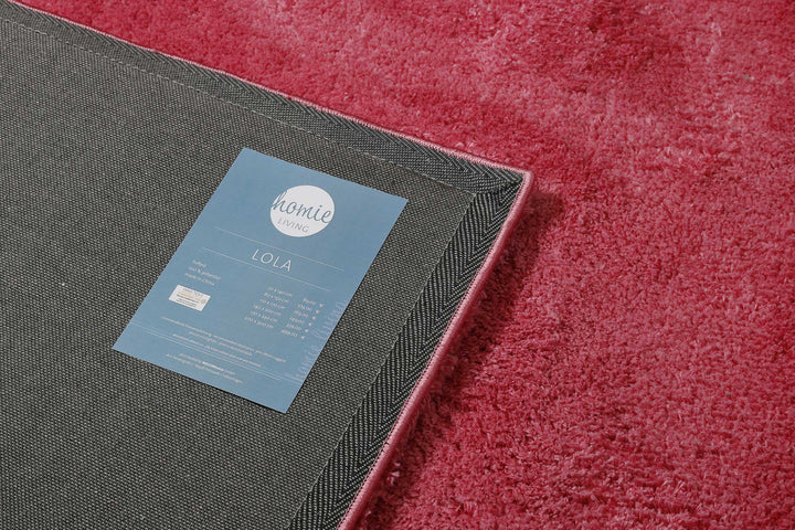 Lola Teppich rosa Hochflor rechteckig