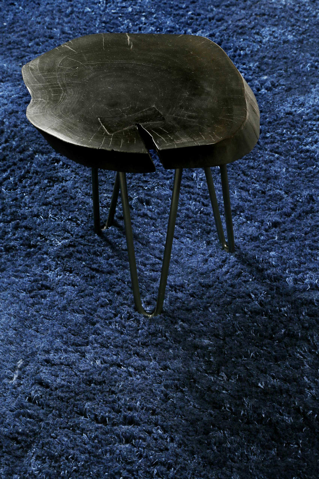 Lulu Teppich blau Hochflor rechteckig